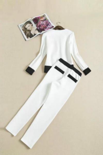 供应香奈儿白色长裤套装秋季白色裤套装深圳套装系列