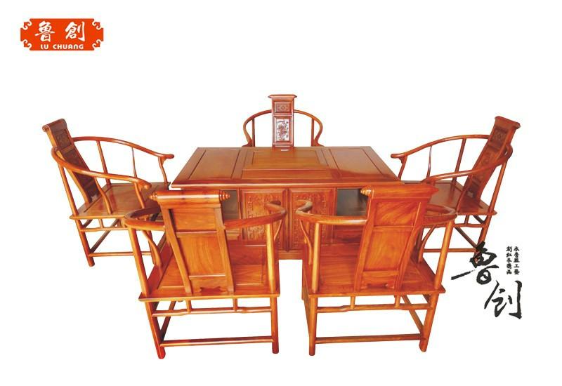 东阳红木厂 鲁创红木 红木茶桌 红木家具 古典家具 供应鸿运一生茶桌
