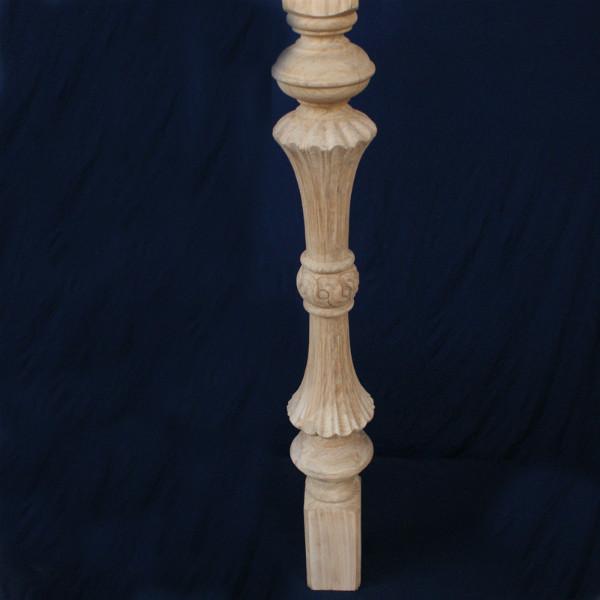 供应实木罗马欧式雕花柱定制  实木楼梯柱厂家