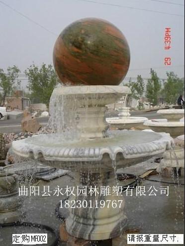 供应风水球喷泉雕塑价格，河北风水球喷泉厂家，晚霞红风水球喷泉图片