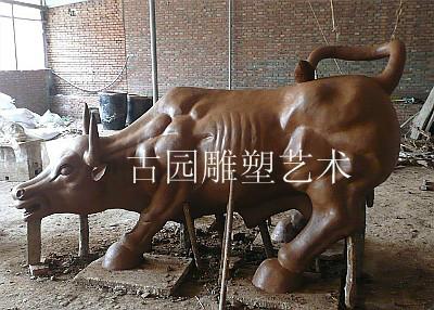 供应铜牛雕塑 华尔街牛