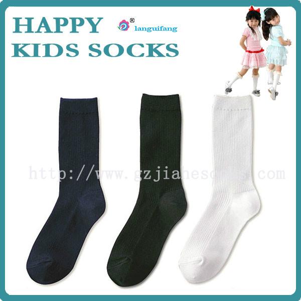 供应中筒日韩学生袜 学生袜 男女童白色袜配校服 长筒棉袜
