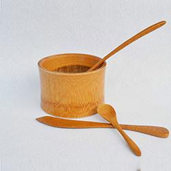 供应高档沙拉碗巨匠厂家定制儿童天然竹碗碳化宝宝饭碗高档沙拉碗