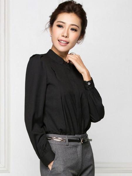 安阳依诺定做韩版职业装女式衬衫批发