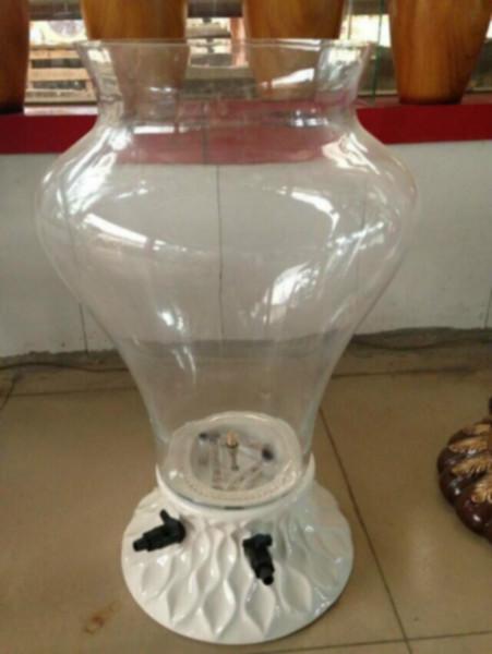 供应山东凯奇盆艺厂家电子水培花瓶，花鱼共生玻璃瓶，营养液