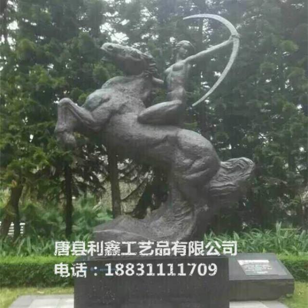 供应铸铜骑马射箭雕塑，铸铜战士马雕塑，3米将军骑马铸铜雕塑工艺品 保定雕塑公司