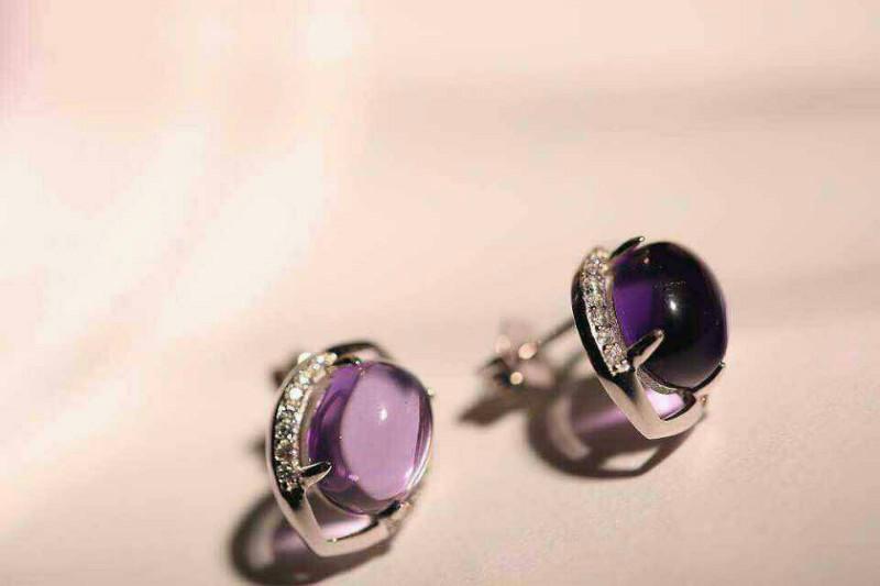 供应萬福源水晶饰品紫水晶戒指
