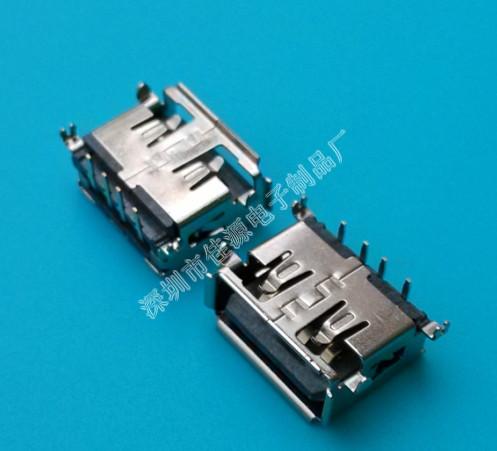 供应小米USB接口 四脚沉板1.9（mm） 平口DIP针 铜壳/铁壳