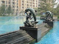 供应海豚喷水雕塑厂家，广州玻璃钢雕塑厂家，广州璃玻璃报价厂家