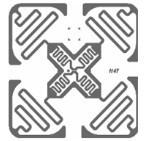 供应英频杰H47同尺寸方形电子标签 rfid服装吊牌标签 铜版纸超高电子标签
