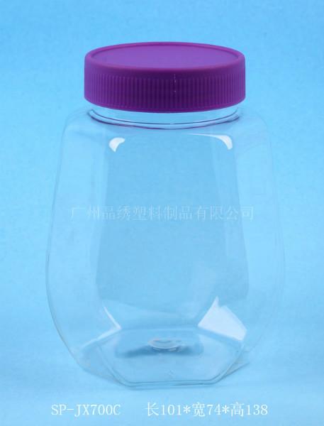 供应广东出口食品瓶500毫升包装瓶，PET透明瓶果脯蜜饯食品瓶