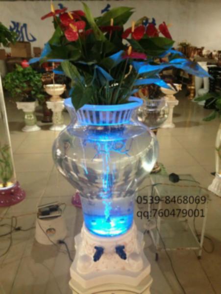 供应彩色灯光水培花瓶，陶瓷底座，透明玻璃容器，凯奇盆艺专利花瓶