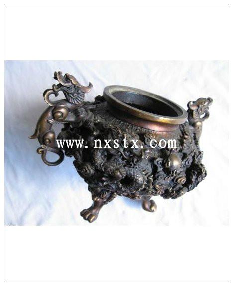 供应 铸铜雕塑铜香炉