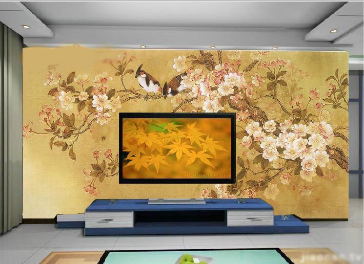 供应广州韩式电视背景墙体彩绘制作，广州韩式电视背景墙体彩绘制作公司图片