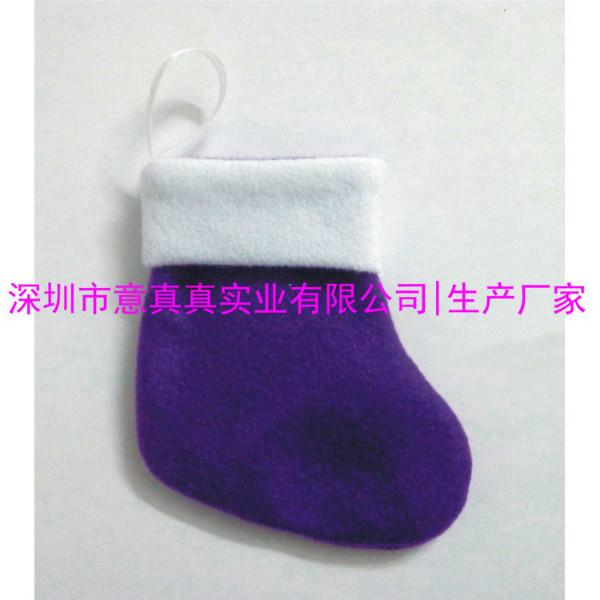 供应13cm迷你圣诞袜 定做迷你毛毡圣诞袜 广东最好的圣诞袜子生产厂家