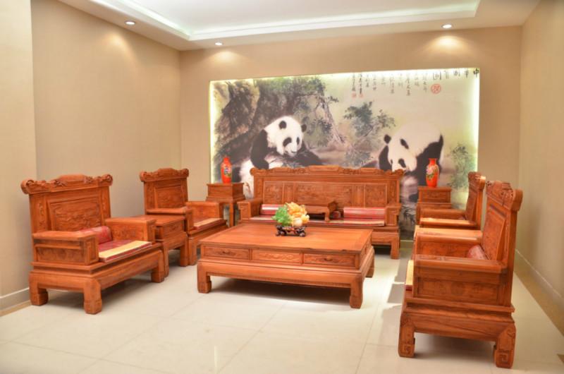 供应红木兰亭序沙发红木家具非洲缅甸花梨木红木沙发中式红木沙发组合