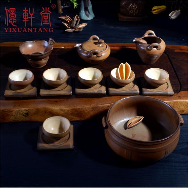 供应台湾日式复古紫砂粗陶功夫茶具套装正品全手工陶土瓷茶壶茶道杯chaju图片