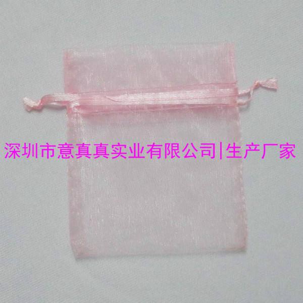 供应网纱礼品袋 粉红色网纱束口袋定制 厂家生产加工网纱礼品拉绳袋