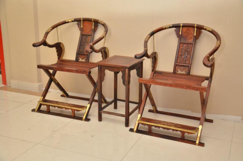 供应太师椅红木家具鸡翅木圈椅茶几实木中式皇冠圈椅三件套靠背椅椅子