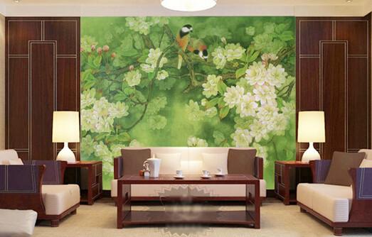 供应惠州沙发背景墙体彩绘装饰,惠州沙发墙创作手绘,惠州客厅沙发墙绘
