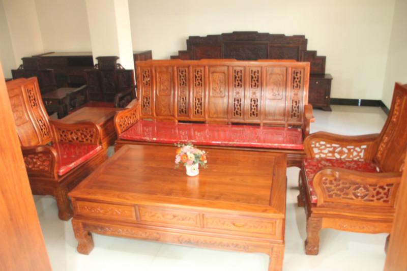 供应万字沙发五件套红木家具 鸡翅木 中式实木仿古家具 明清古典家具
