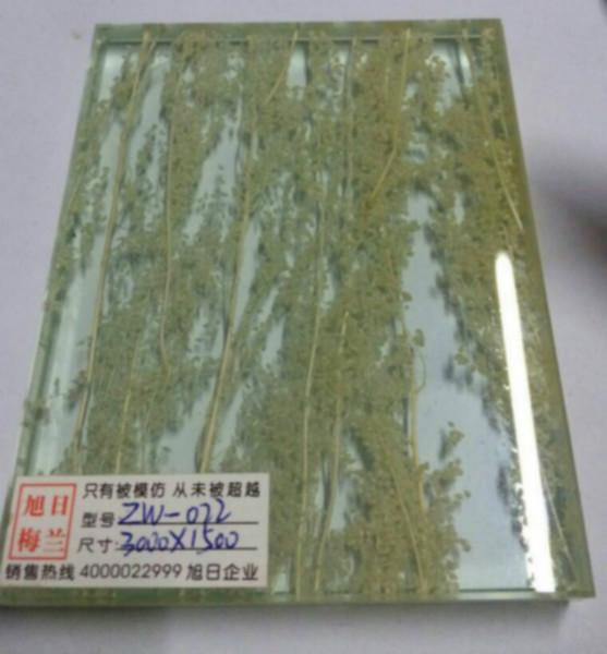 植物夹胶玻璃金属网夹胶玻璃湿法夹zw-102金属丝夹胶玻璃