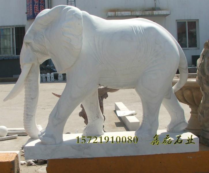供应延安市汉白玉石雕大象厂家，延安汉白玉石狮子图片