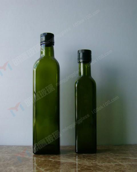 供应墨绿橄榄油瓶定制