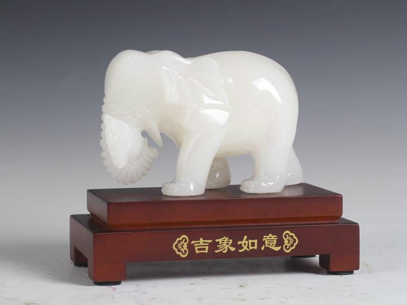 白玉大象礼品批发/玉石象礼品厂家，玉石定制雕刻礼品，玉石大象价格