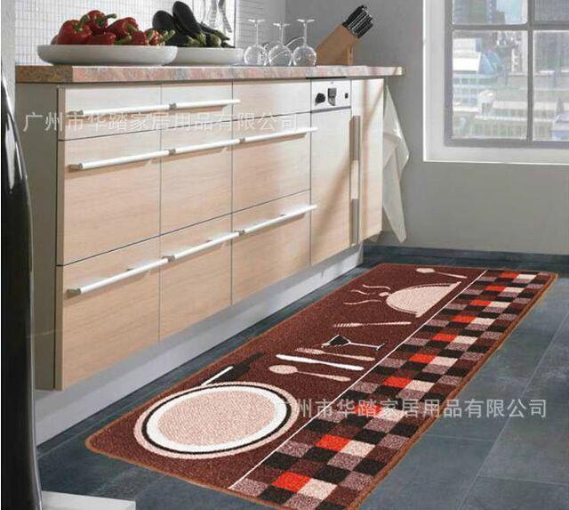 广州市厨房长条形印花广告地垫批发
