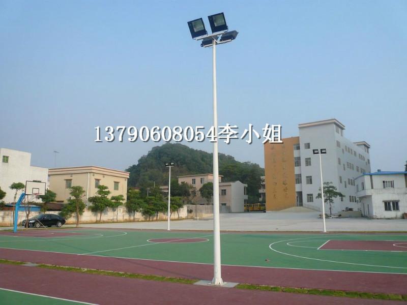 供应衡阳10米篮球场灯杆，永州室外篮球场照明灯光安装，8米灯杆批发