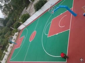 广州篮球场施工，硅PU球场地面工程批发