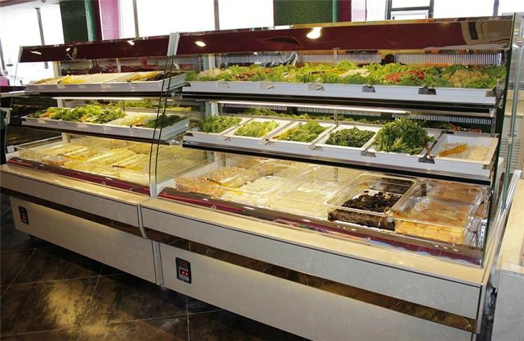 敞开式弧形蛋糕柜蔬菜保鲜柜点菜柜批发