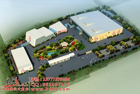 供应工业厂房效果图，杭州厂房效果图设计制作，3D厂房鸟瞰效果图设计