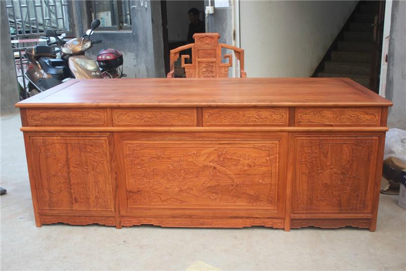 供应用于的东阳红木2.2米锦绣中华办公桌图片